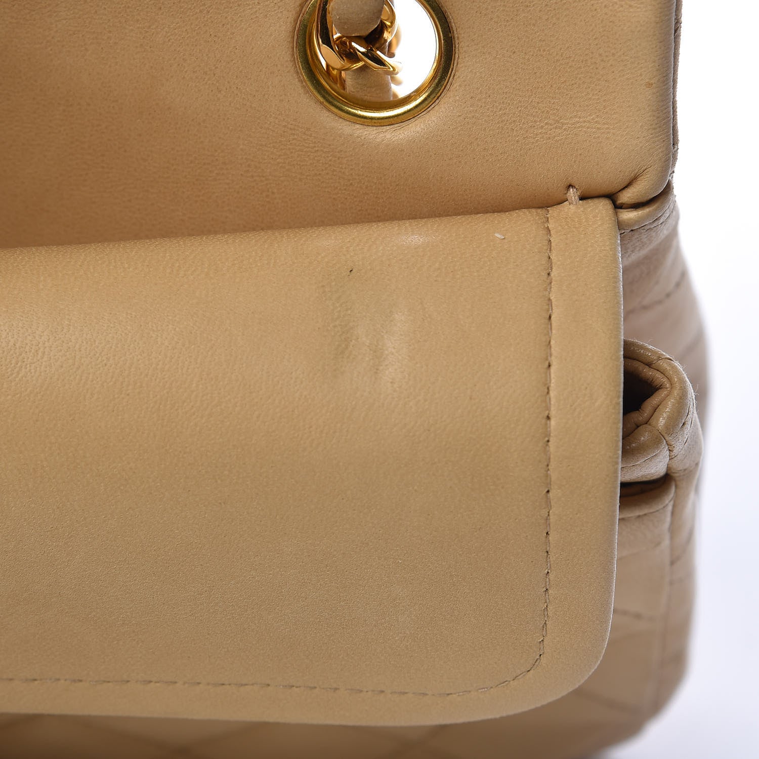 Chanel Lambskin Quilted Small Double Flap Beige 17 of 20