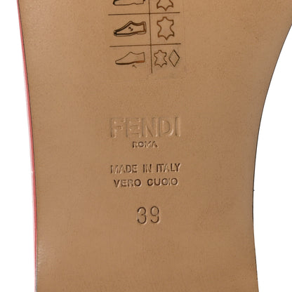 Fendi Vitello Cuoio FFold Slide Sandals 39 Pink 8 of 8