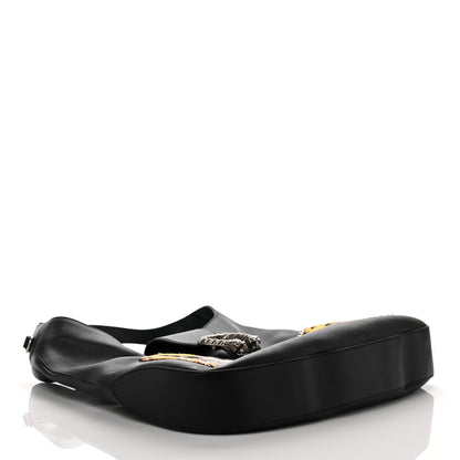 Gucci Calfskin Web Tiger Embroidered Large Dionysus Hobo Black 4 of 10