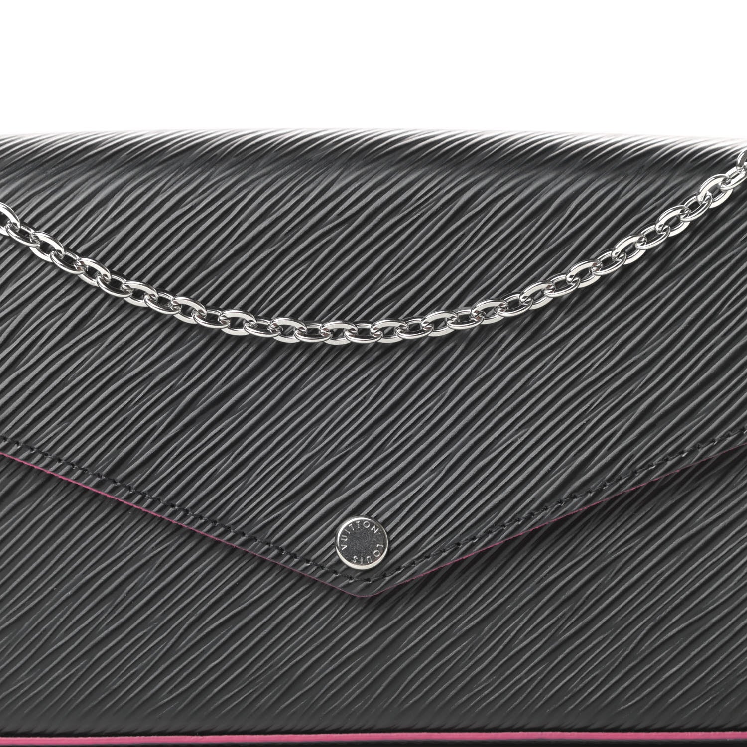 Louis Vuitton Epi Pochette Felicie Black Hot Pink 8 of 11