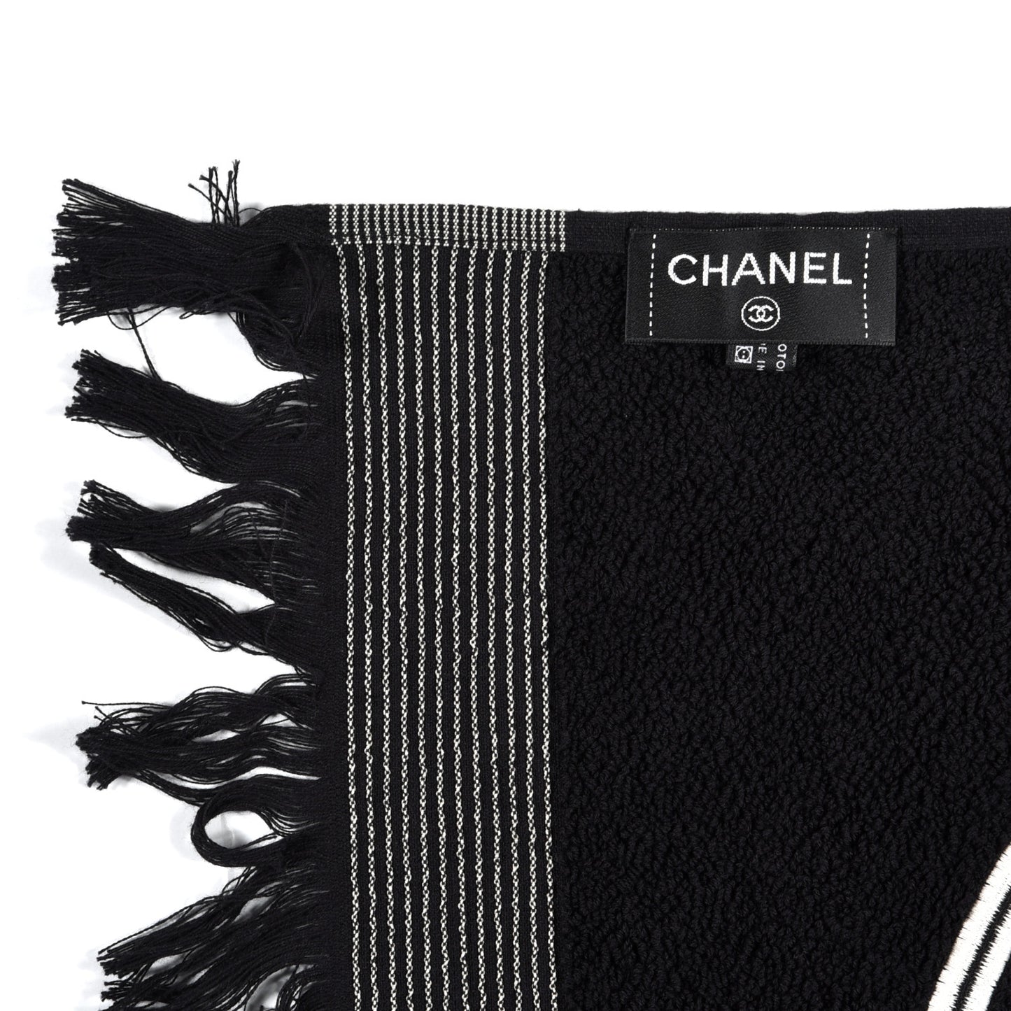 Terry Cotton CC Beach Towel Black