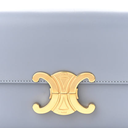 Celine Shiny Calfskin Triomphe Shoulder Bag Arctic Blue 8 of 10