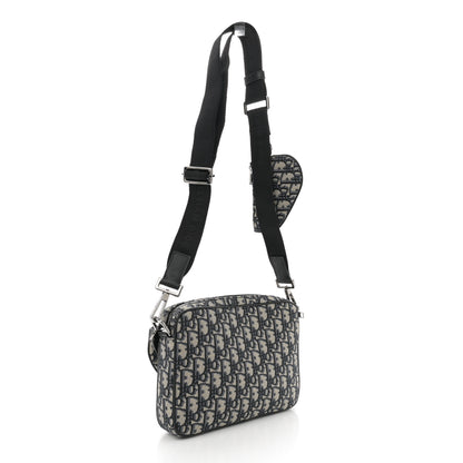 Christian Dior Oblique Saddle Triple Pouch Navy Blue 3 of 10