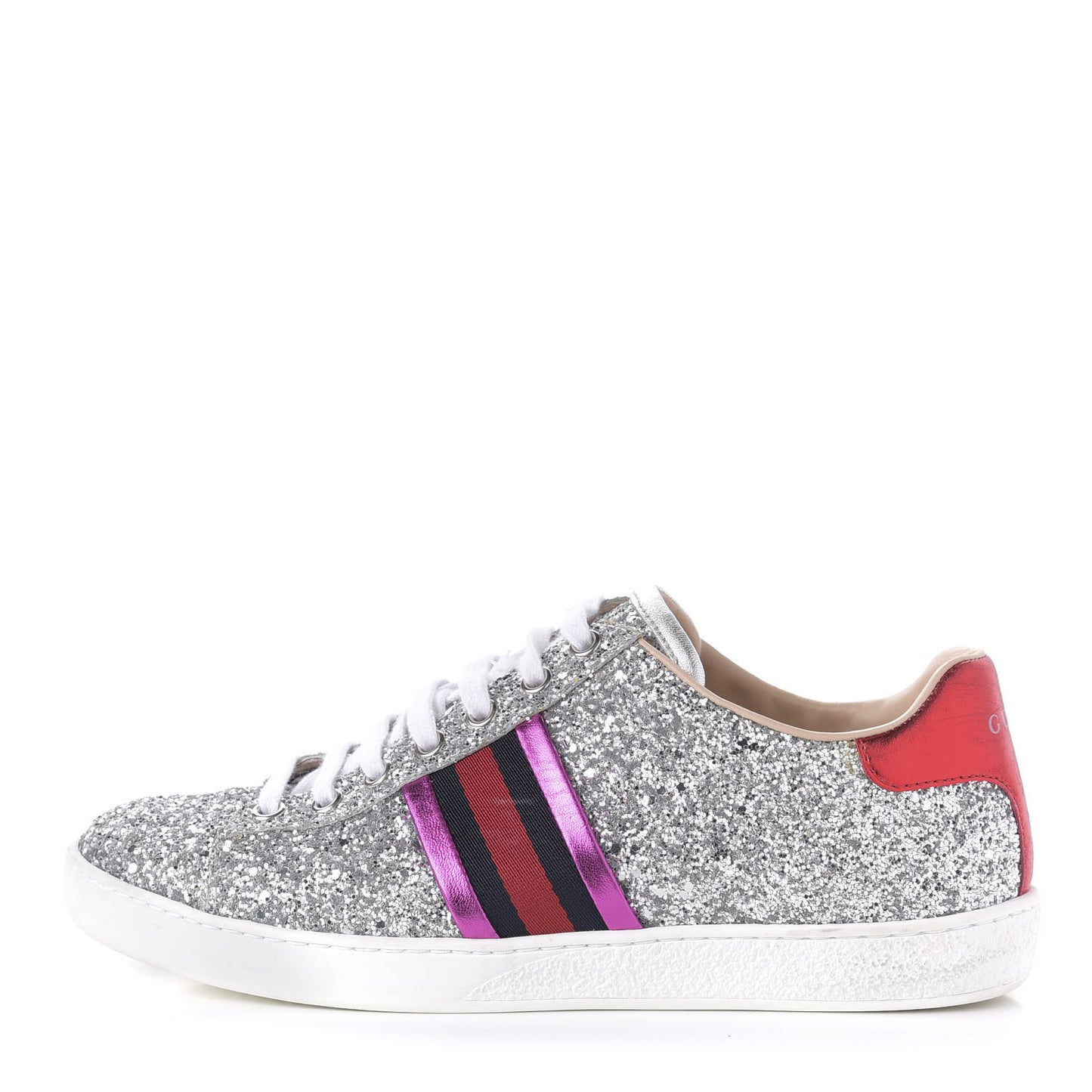 Glitter Web Womens Ace Sneakers 37 Silver