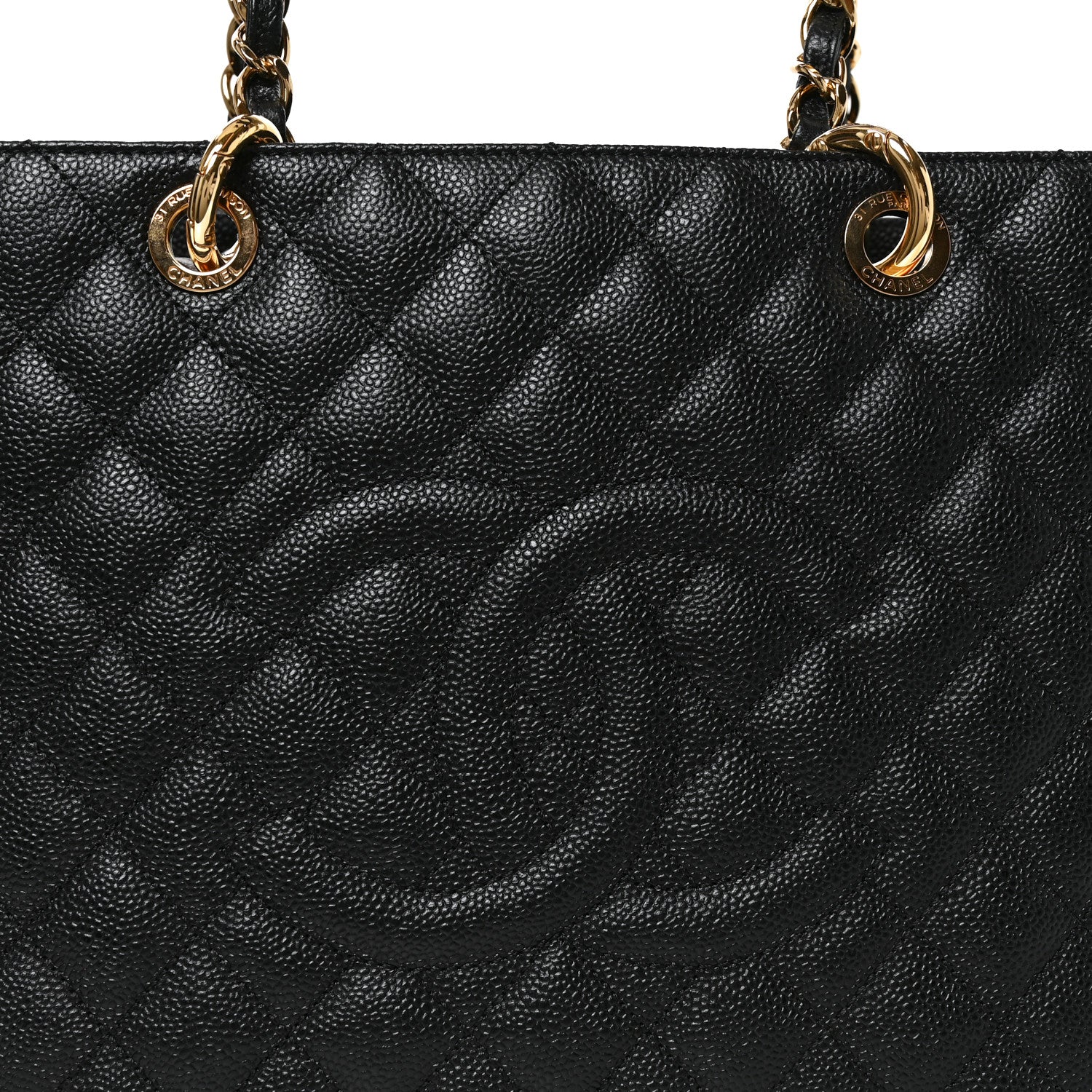 Chanel Caviar Quilted Grand Shopping Tote GST Black 7 of 9