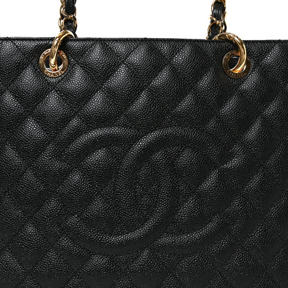 Chanel Caviar Quilted Grand Shopping Tote GST Black 7 of 9