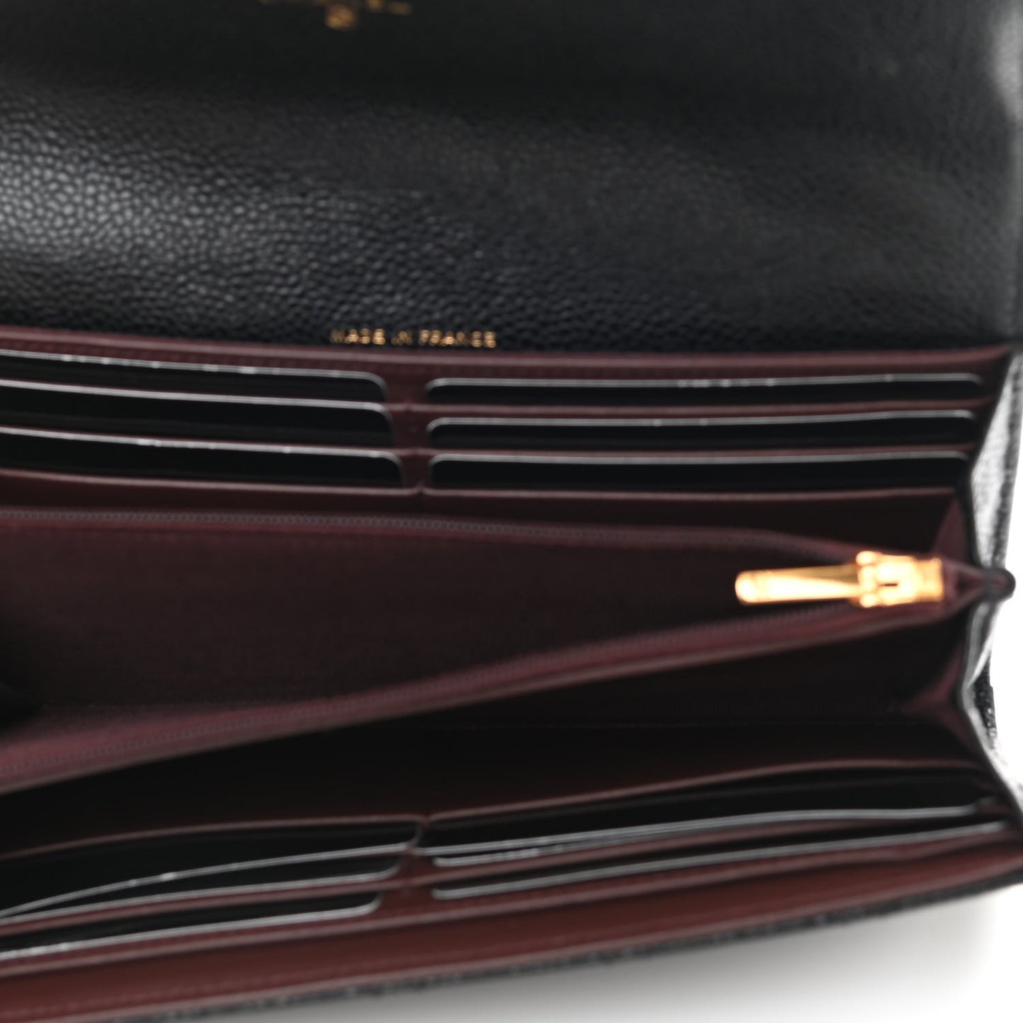 Caviar Quilted Large Gusset Flap Wallet Black