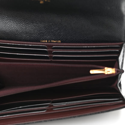 Chanel Caviar Quilted Large Gusset Flap Wallet Black 5 of 9