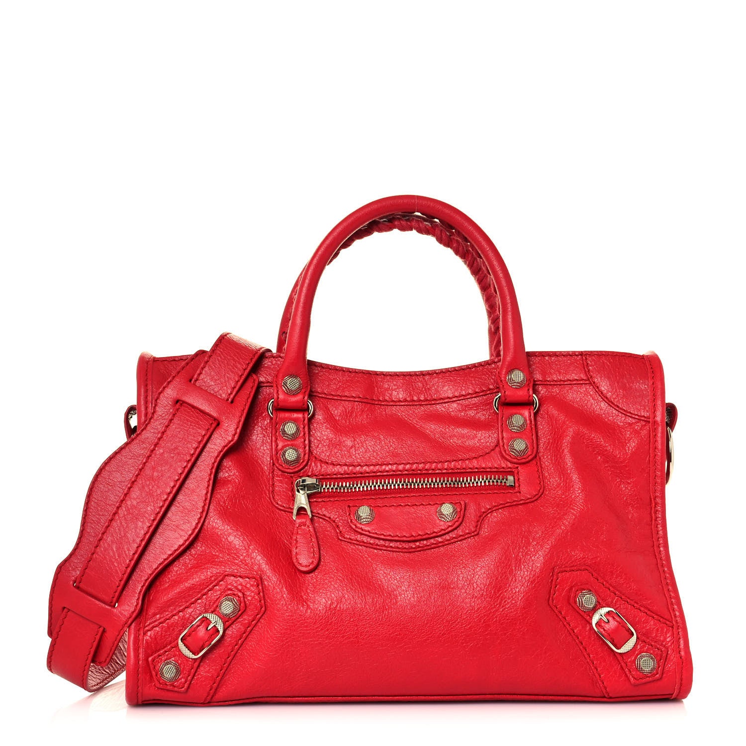 Balenciaga Agneau Giant 12 Silver Hardware S City Rouge Cardinal 1 of 12