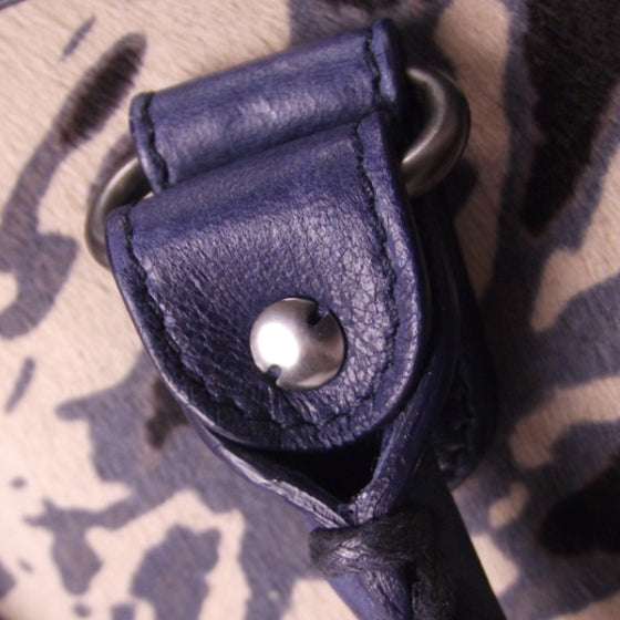 Pony Hair Limited Edition Leopard City Bleu Roi