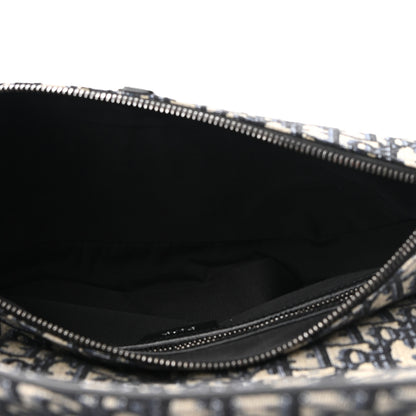 Christian Dior Oblique Mens Maxi Saddle Bag Blue 5 of 10