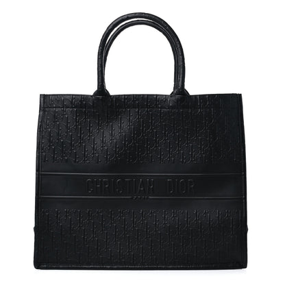 Christian Dior Oblique Calfskin Embossed Large Book Tote Black 1 of 9