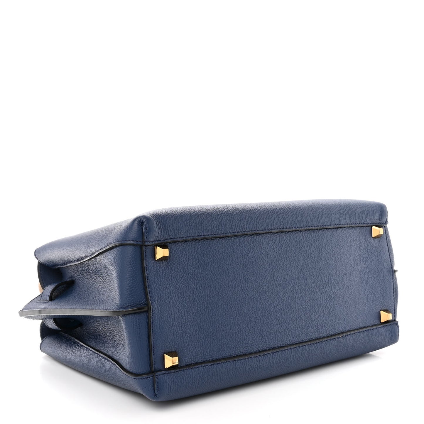 Grained Calfskin Medium Milla Tote Navy