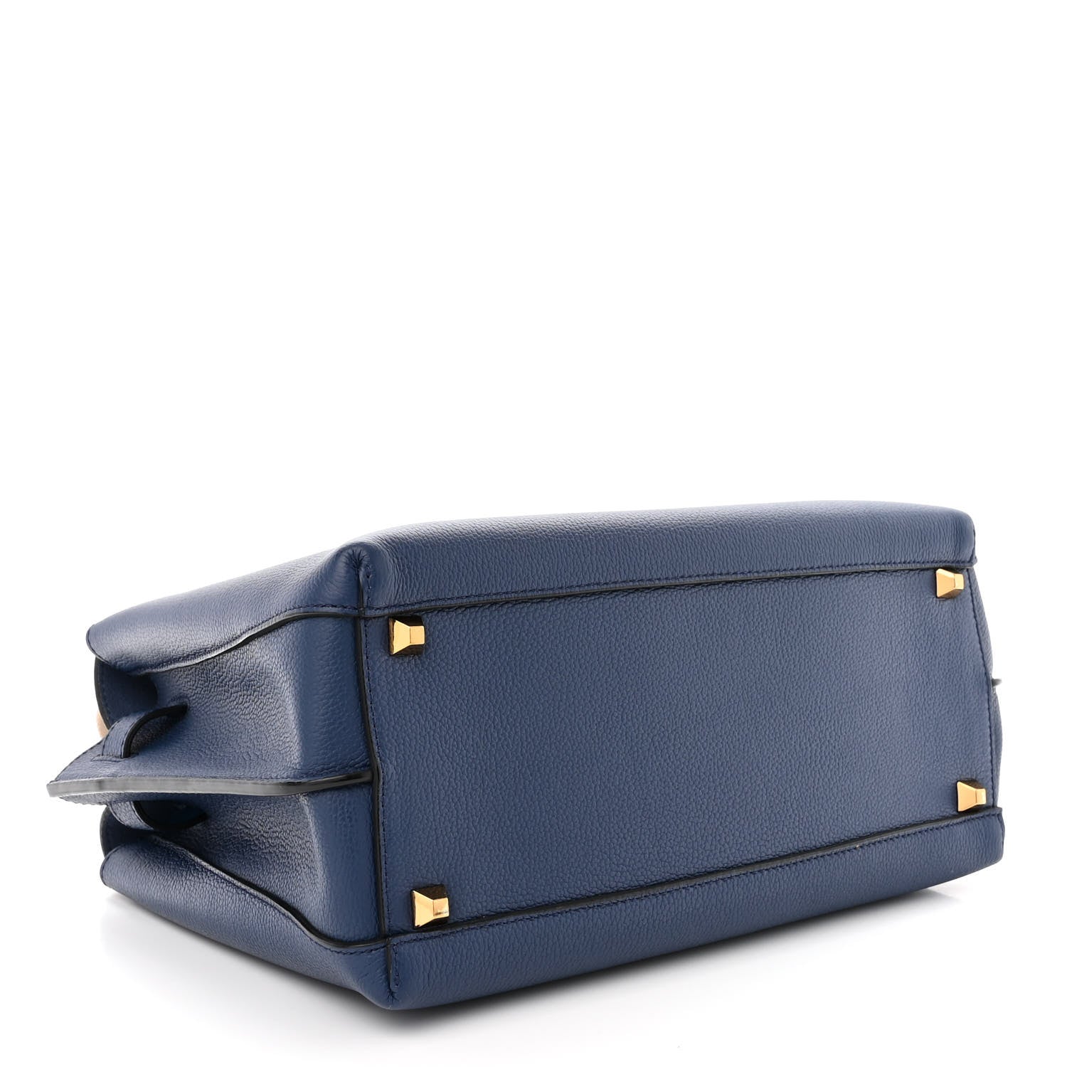MCM Grained Calfskin Medium Milla Tote Navy 4 of 11