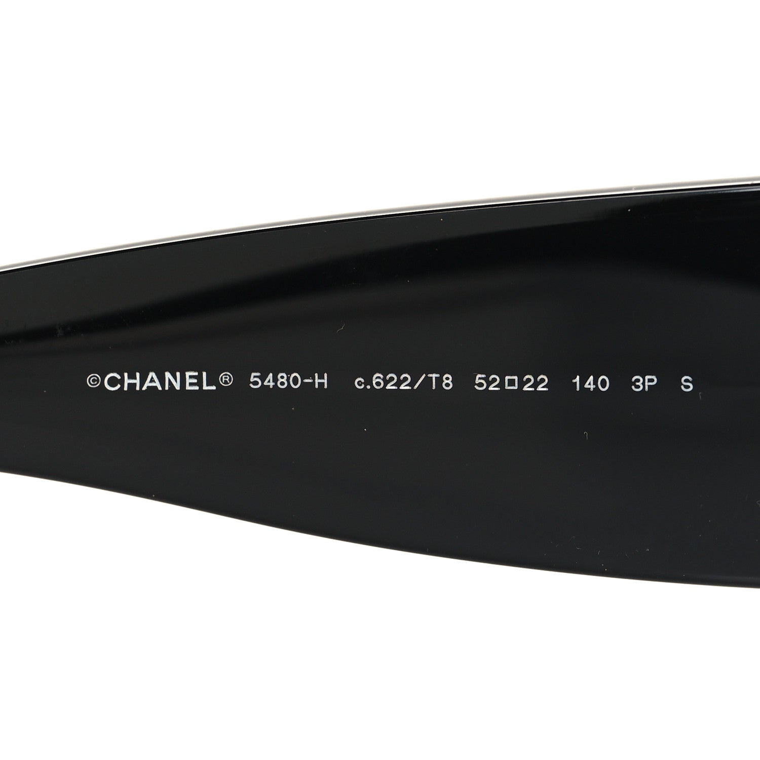 Chanel Acetate Rectangle Sunglasses 5480-H Black 5 of 8