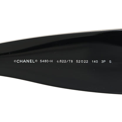 Chanel Acetate Rectangle Sunglasses 5480-H Black 5 of 8