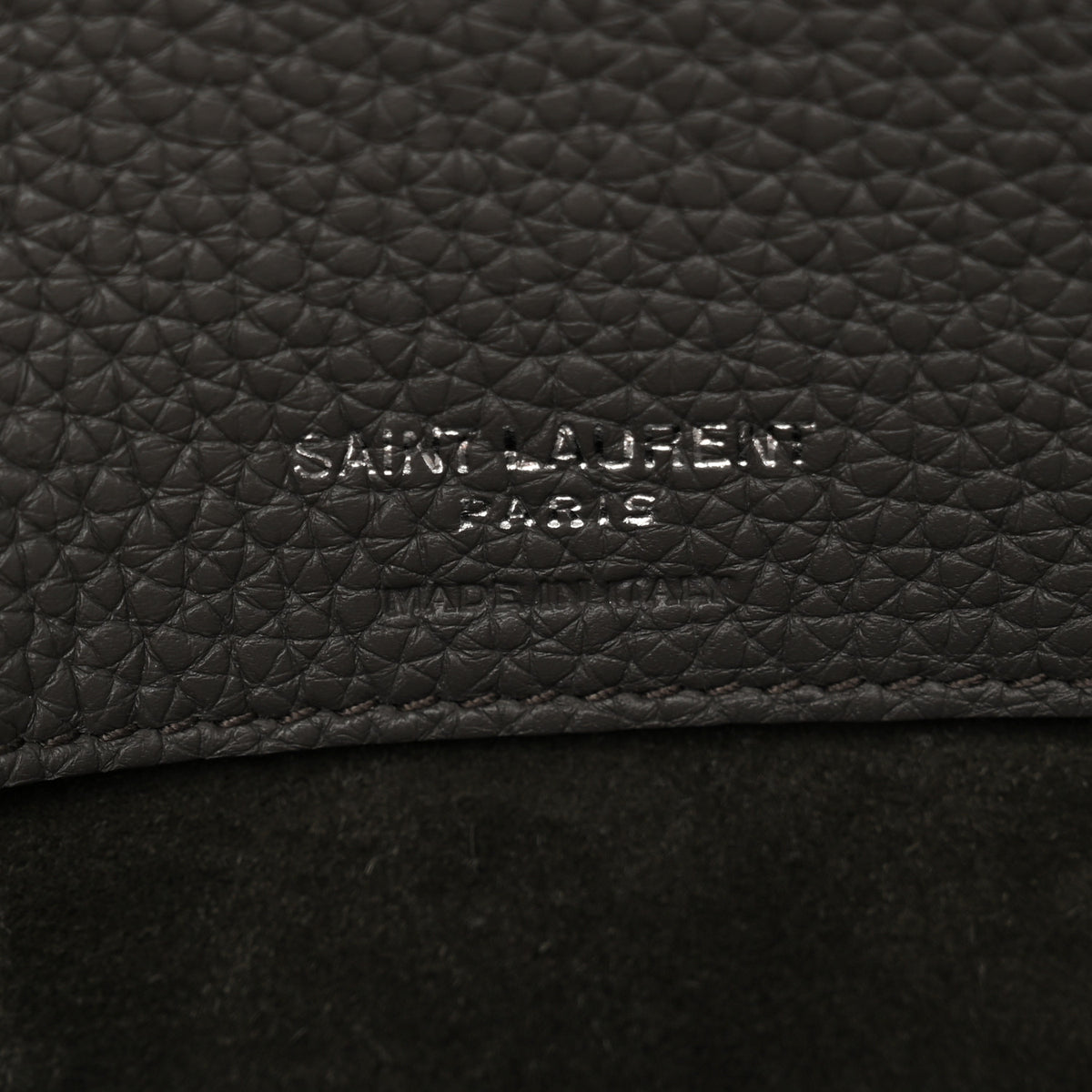 Grained Calfskin Baby Supple Sac De Jour Fog