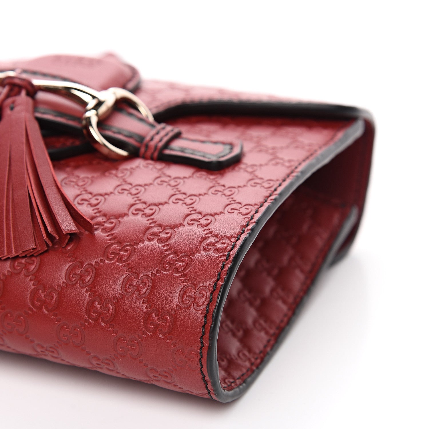 Gucci Soft Microguccissima Mini Emily Chain Shoulder Bag Rosso 8 of 10