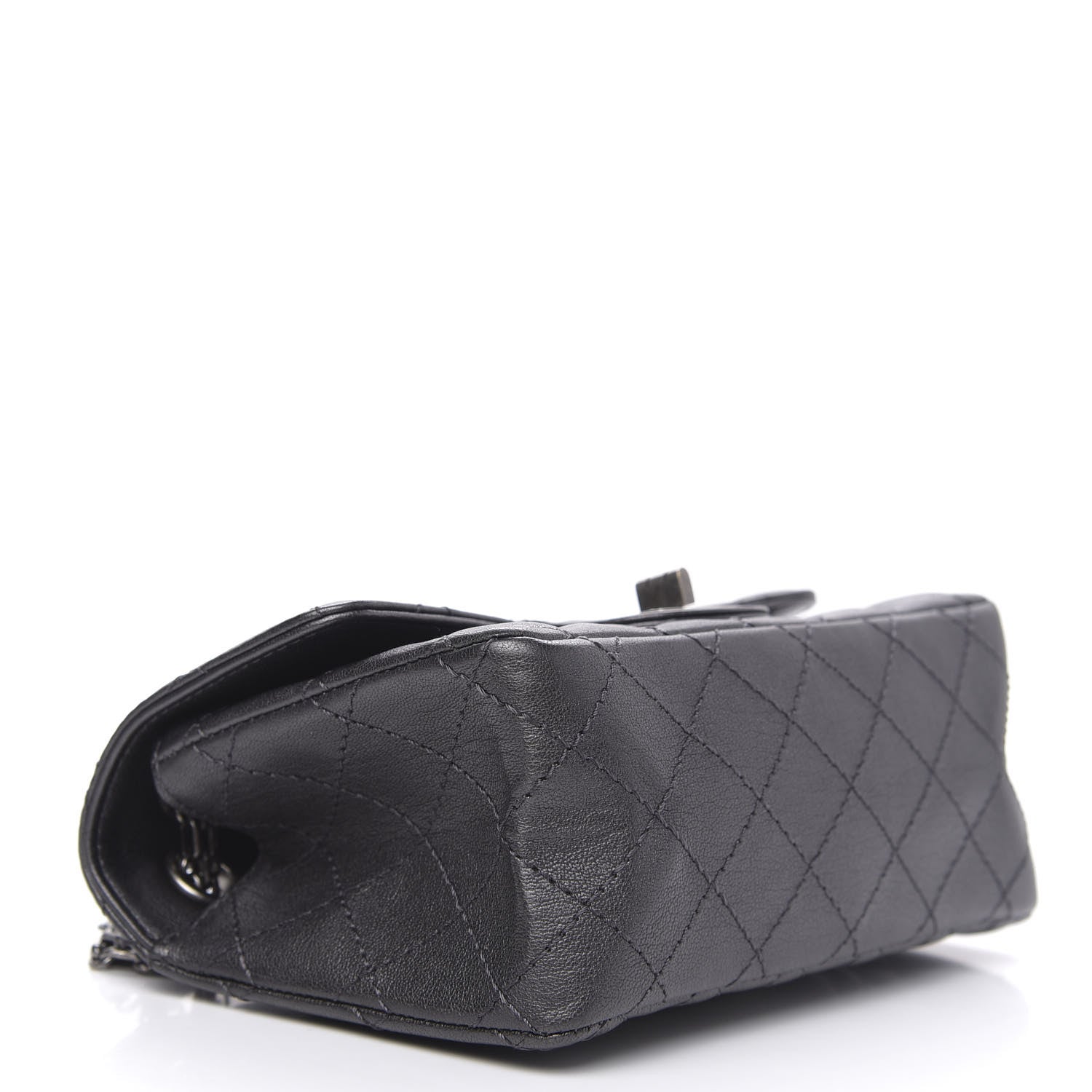 Chanel Aged Calfskin Quilted 2.55 Reissue Mini Flap Dark Silver 4 of 11