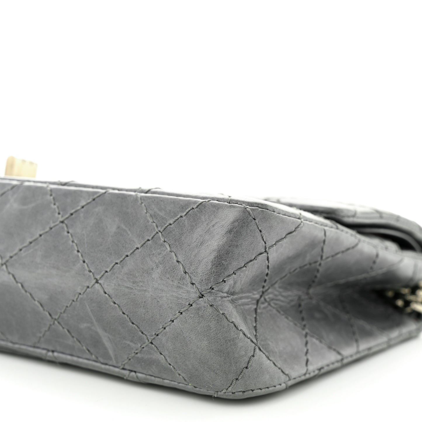 Aged Calfskin Quilted 50th Anniversary 2.55 Reissue 225 Flap Grey
