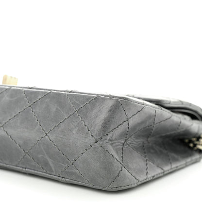 Chanel Aged Calfskin Quilted 50th Anniversary 2.55 Reissue 225 Flap Grey 10 of 11