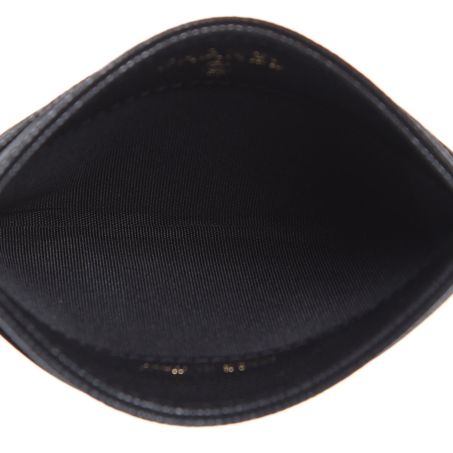 Caviar Camellia Embossed Card Holder Black