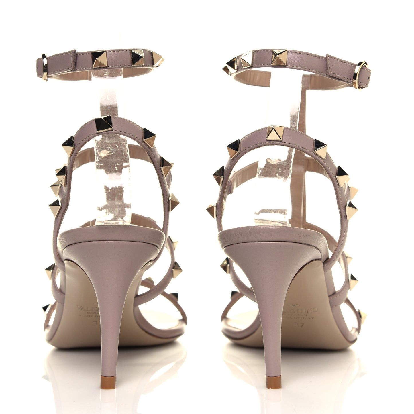 Nappa Rockstud Gladiator 70mm Sandals 37 Poudre