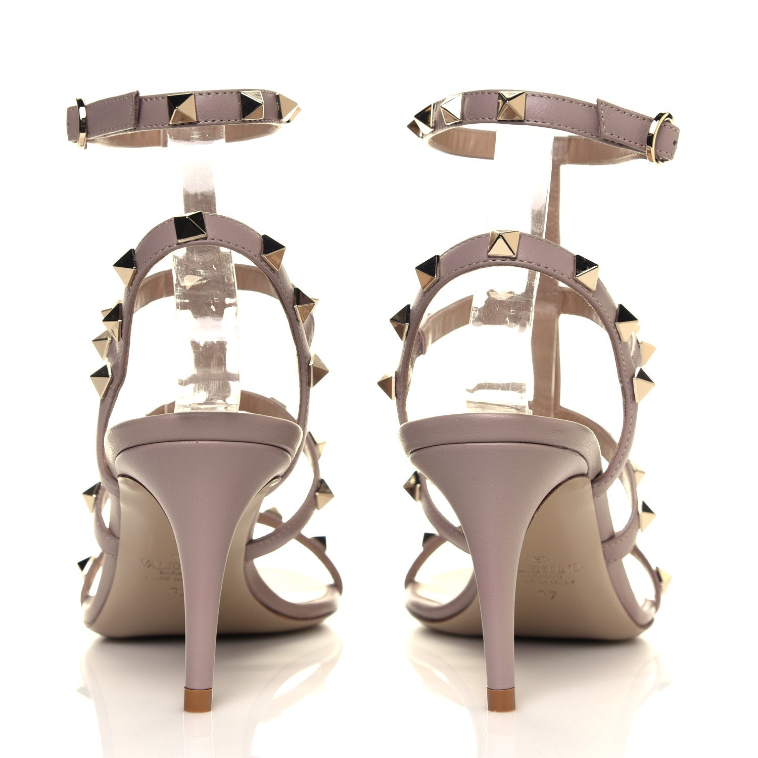 Valentino Garavani Nappa Rockstud Gladiator 70mm Sandals 37 Poudre 5 of 6