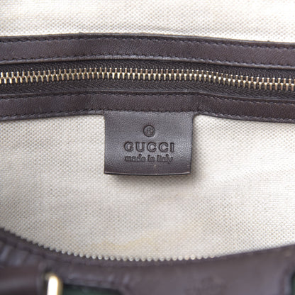 Gucci Monogram Vintage Web Medium Boston Dark Brown 6 of 14