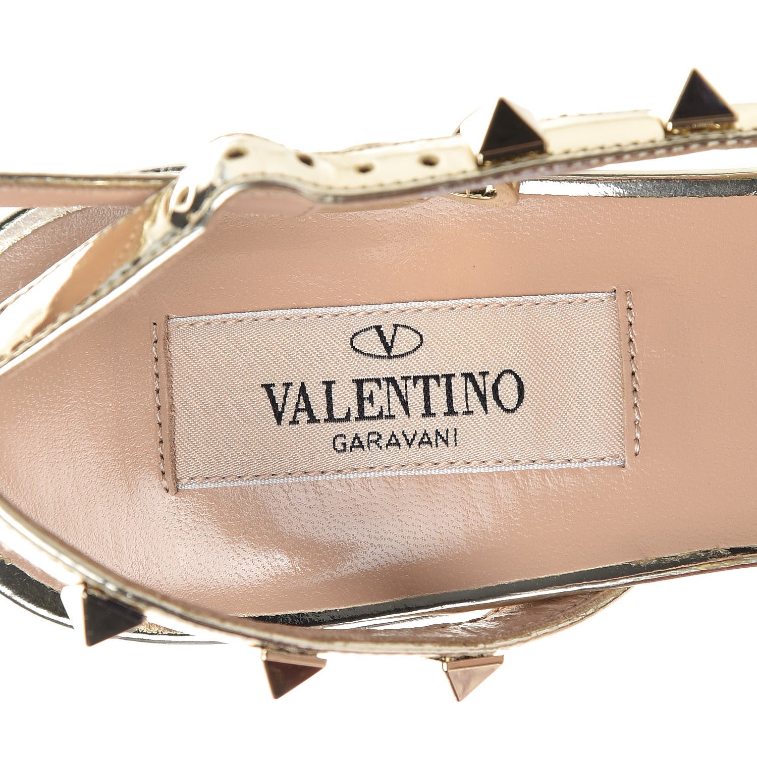Valentino Garavani Metallic Pebbled Calfskin Rockstud Half D'Orsay Slingback 50mm Pumps 38 Platino 6 of 8