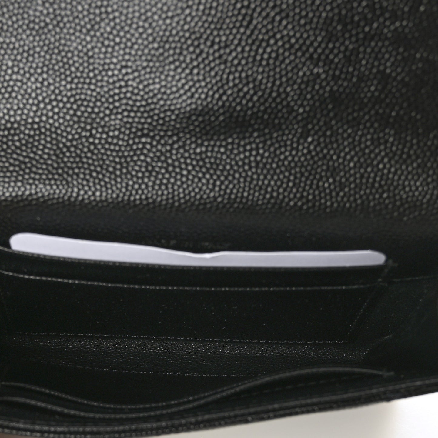 Grain De Poudre Matelasse Chevron Small Monogram Envelope Wallet Black