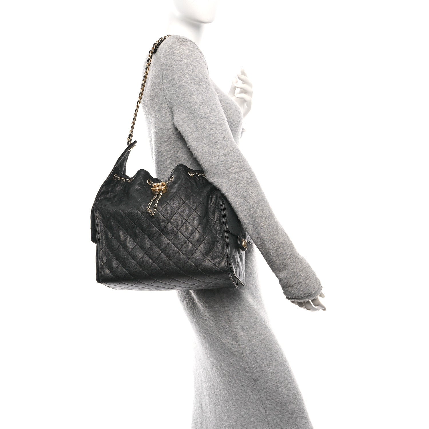 Chanel Caviar Quilted Medium Chanel 25 Handbag Black 2 of 11