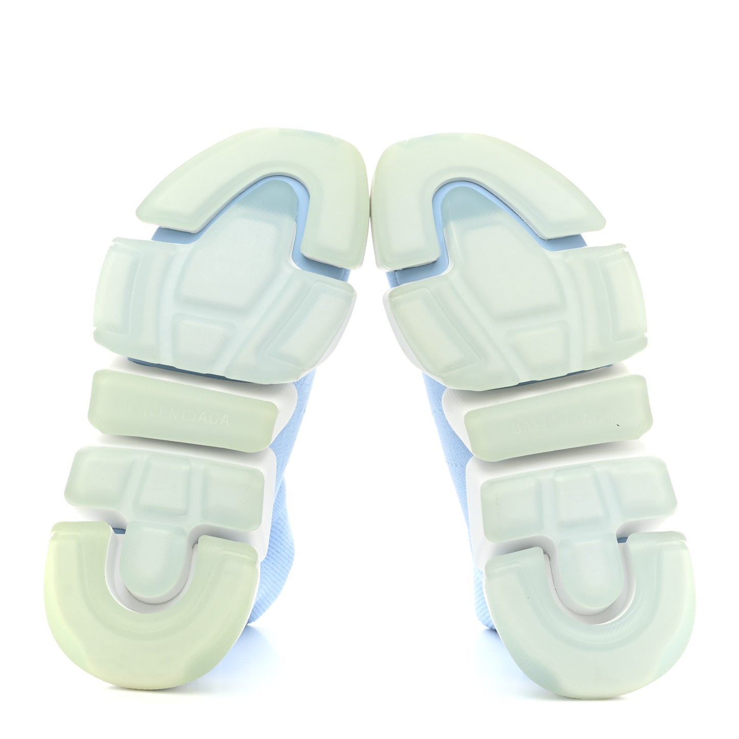 Technical 3D Recycled Knit Bi-Color Womens Speed 2.0 Transparent Sole Sneakers 37 Blue White Transparent Blue