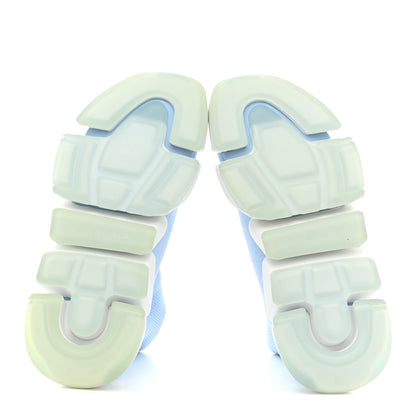 Balenciaga Technical 3D Recycled Knit Bi-Color Womens Speed 2.0 Transparent Sole Sneakers 37 Blue White Transparent Blue 6 of 9