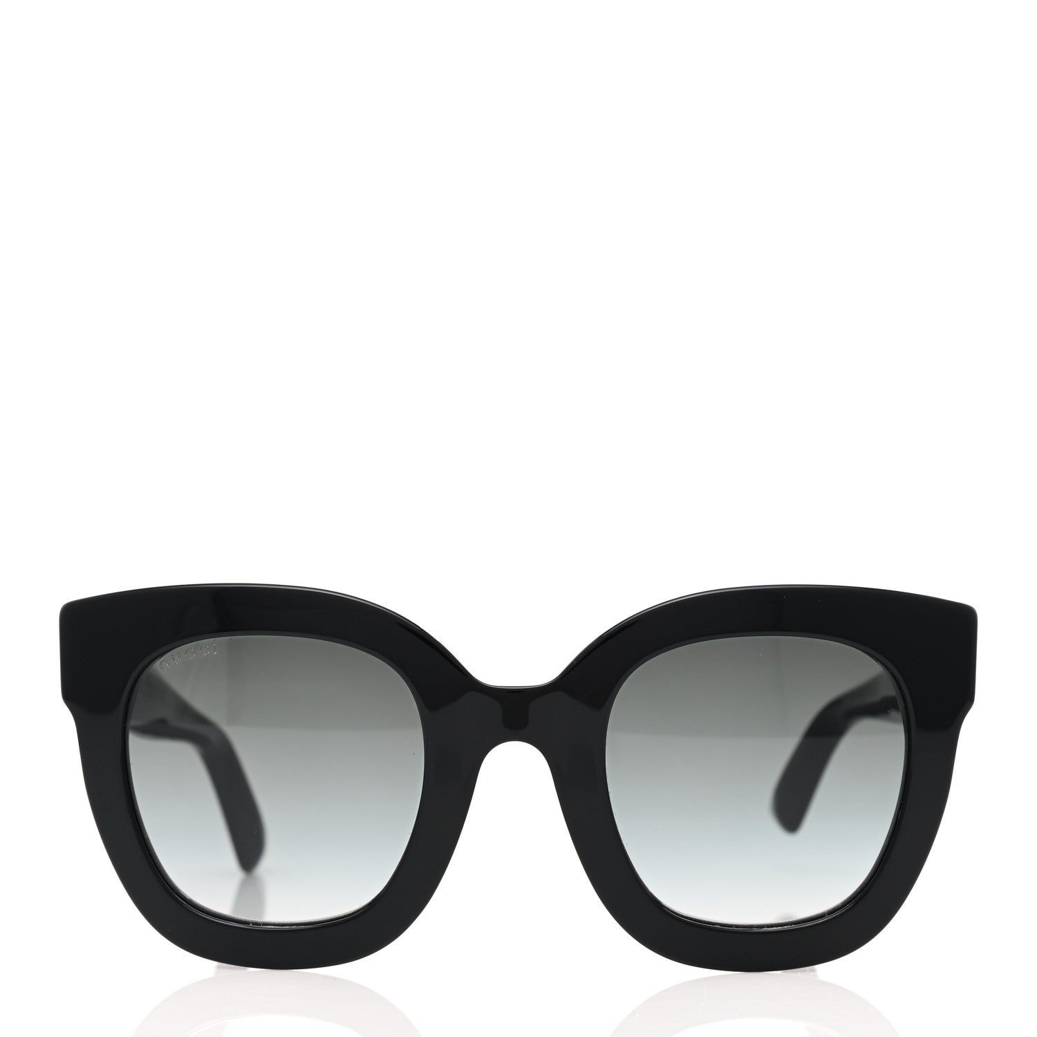 Gucci Acetate Crystal Star Round Frame Sunglasses GG0208S Black 2 of 7
