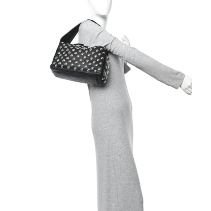 Khaite Pebbled Sport Calfskin Studded Elena Black 2 of 9