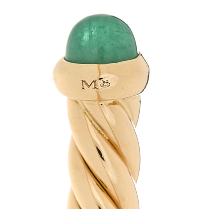 David Yurman 18K Yellow Gold Emerald 4mm Cablespira Bracelet 4 of 4