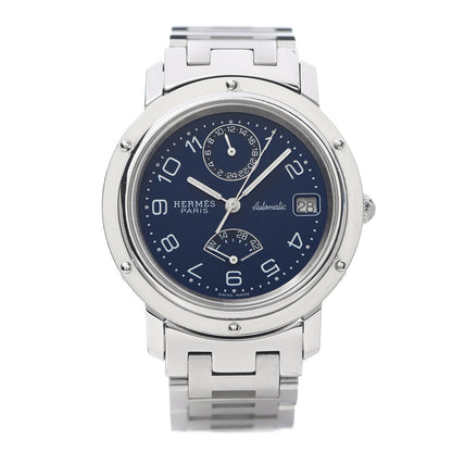 Hermes Stainless Steel 36mm Clipper Automatic Watch Blue 1 of 6