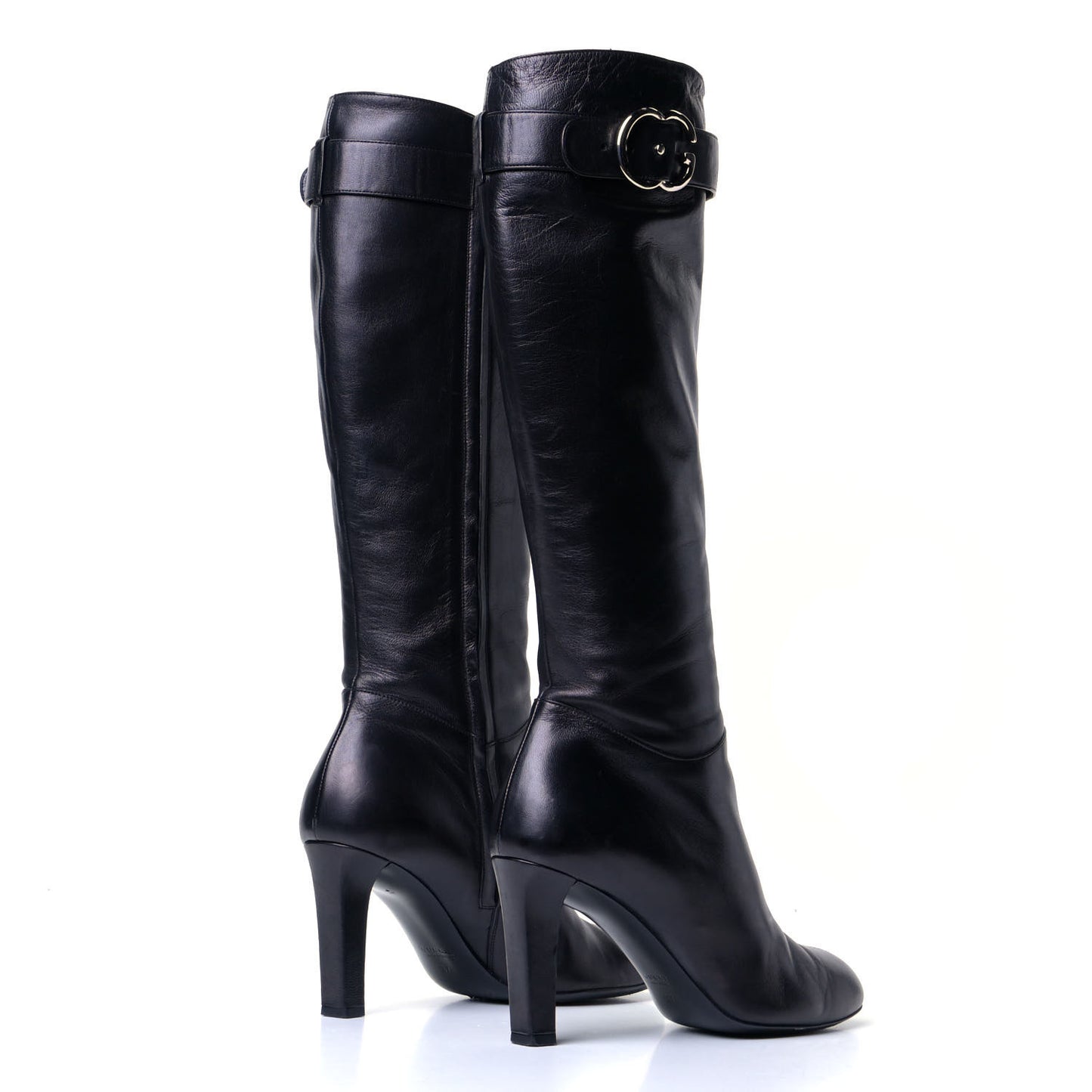 Calfskin Interlocking G Sachalin Riding Boots 37 Black
