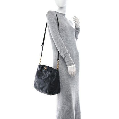 Prada Soft Calf Shopping Tote Black 3 of 9