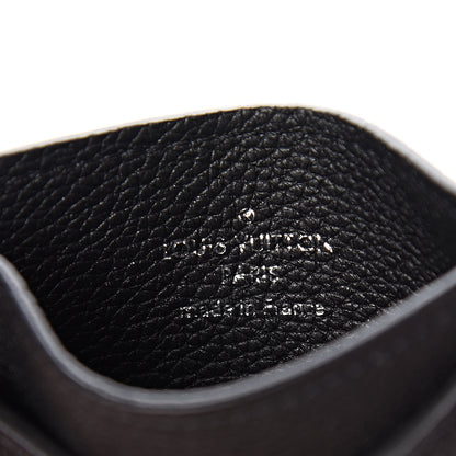 Louis Vuitton Calfskin Lockme Card Holder Black 6 of 7