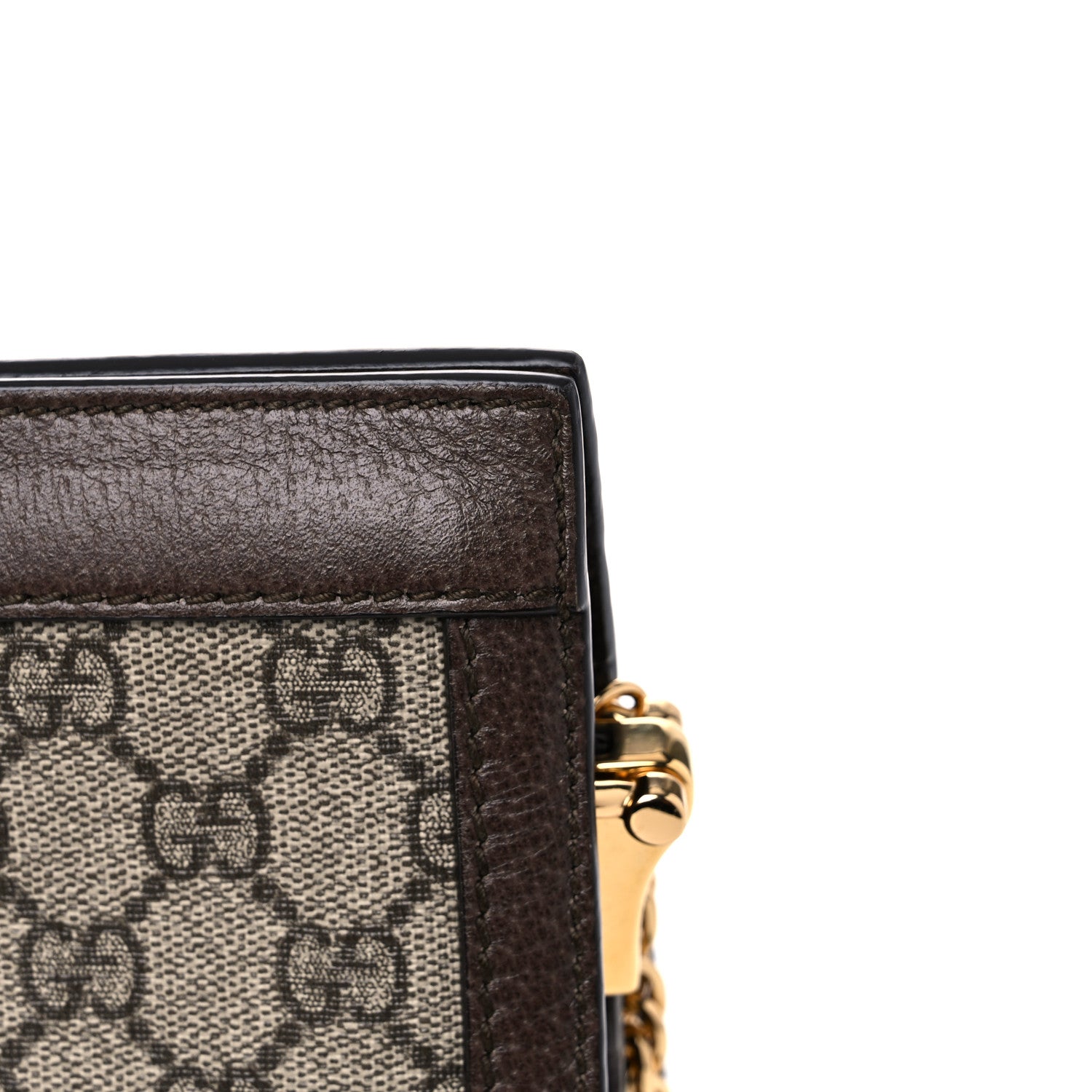 Gucci GG Supreme Monogram Web Medium Ophidia Chain Shoulder Bag Brown 16 of 17