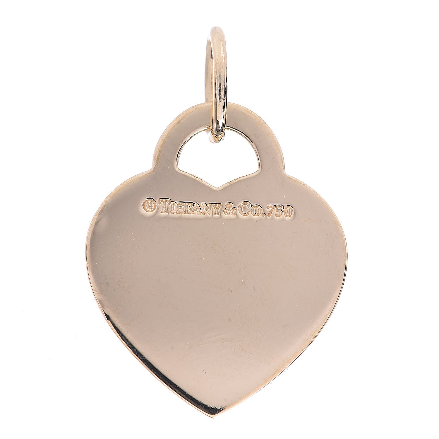 Tiffany 18K Yellow Gold Notes I Love You Heart Tag Charm 6 of 6