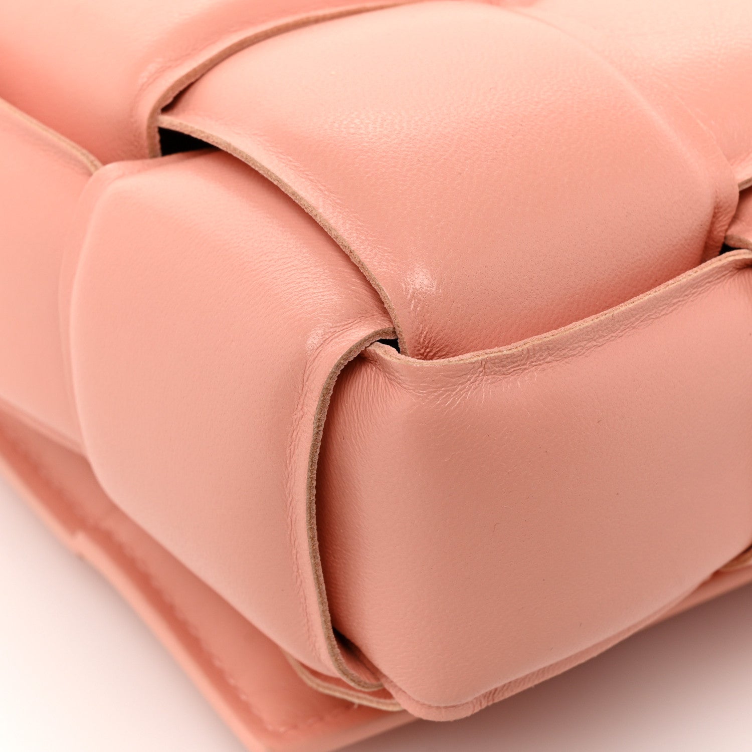Bottega Veneta Nappa Maxi Intreccio Padded Cassette Crossbody Bag Peachy 12 of 14