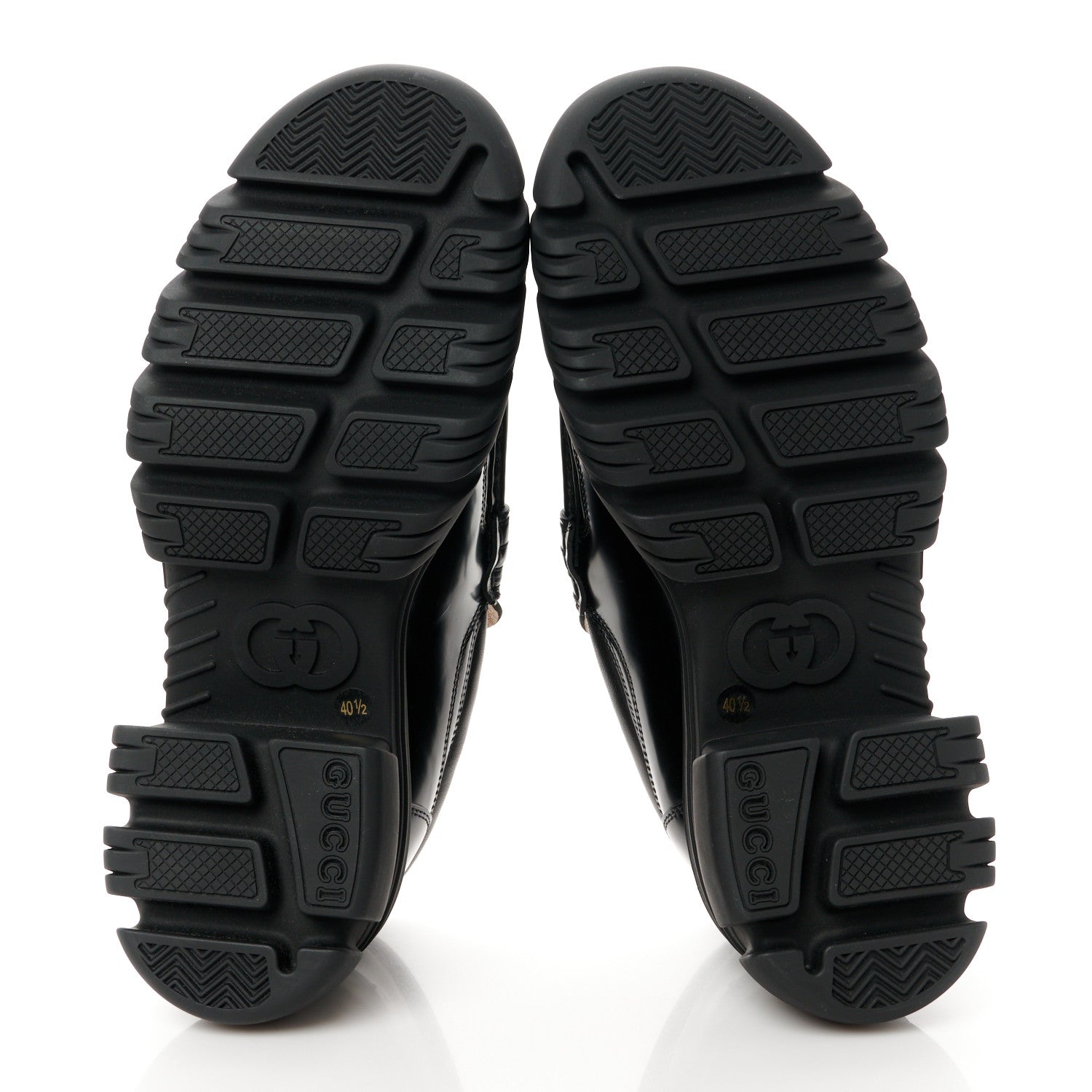 Gucci Magnum Calfskin Nappa Samoa Womens Horsebit Platform Chunky Lug Sole 40mm Loafers 40.5 Black 6 of 11