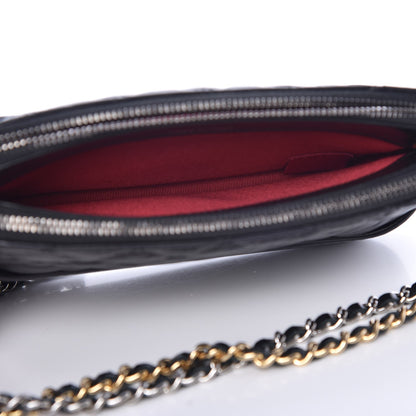 Chanel Aged Calfskin Quilted Small Gabrielle Clutch With Chain Black 7 of 10