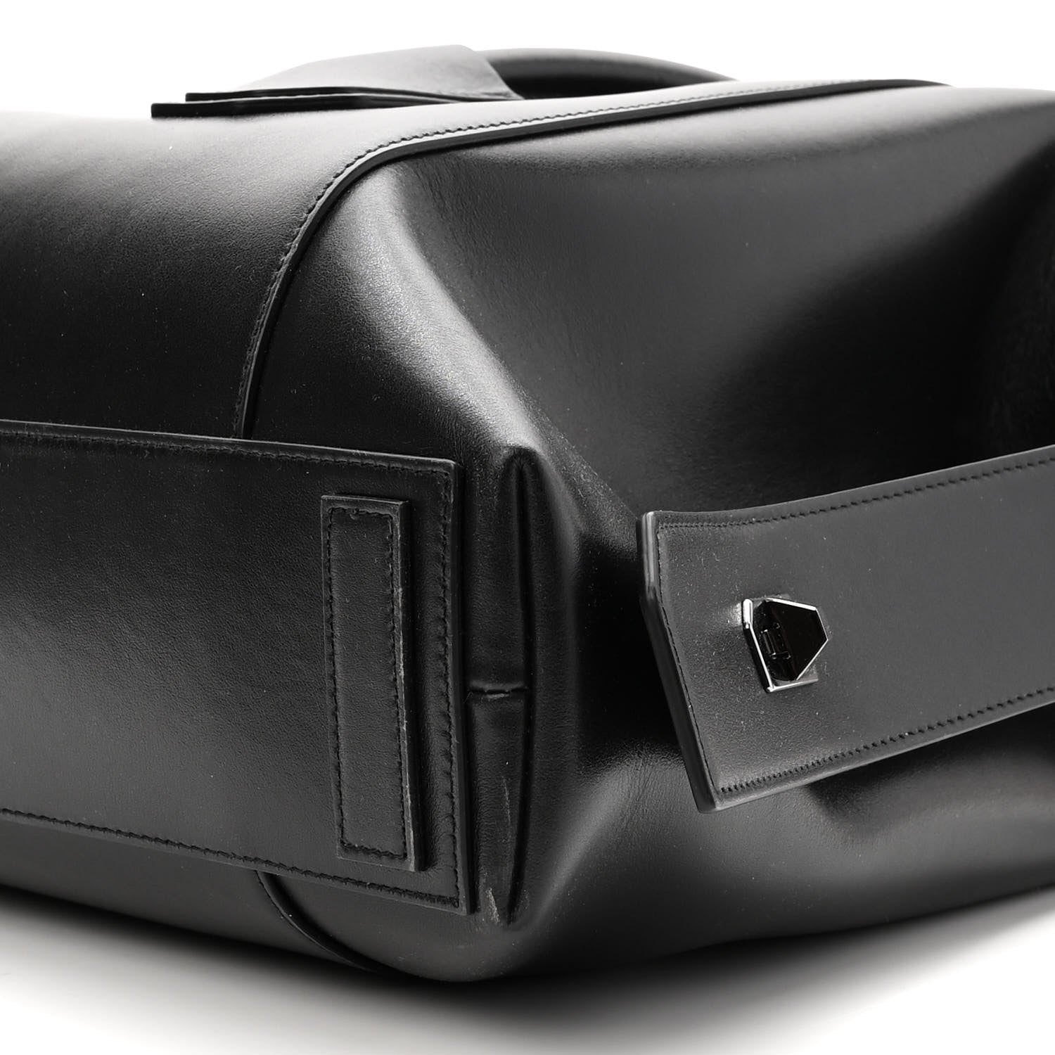 Givenchy Smooth Calfskin Medium Antigona Lock Duffle Bag Black 8 of 8