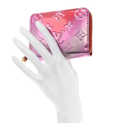 Louis Vuitton Metallic Vernis Degrade Zippy Coin Purse Pink Red 2 of 7