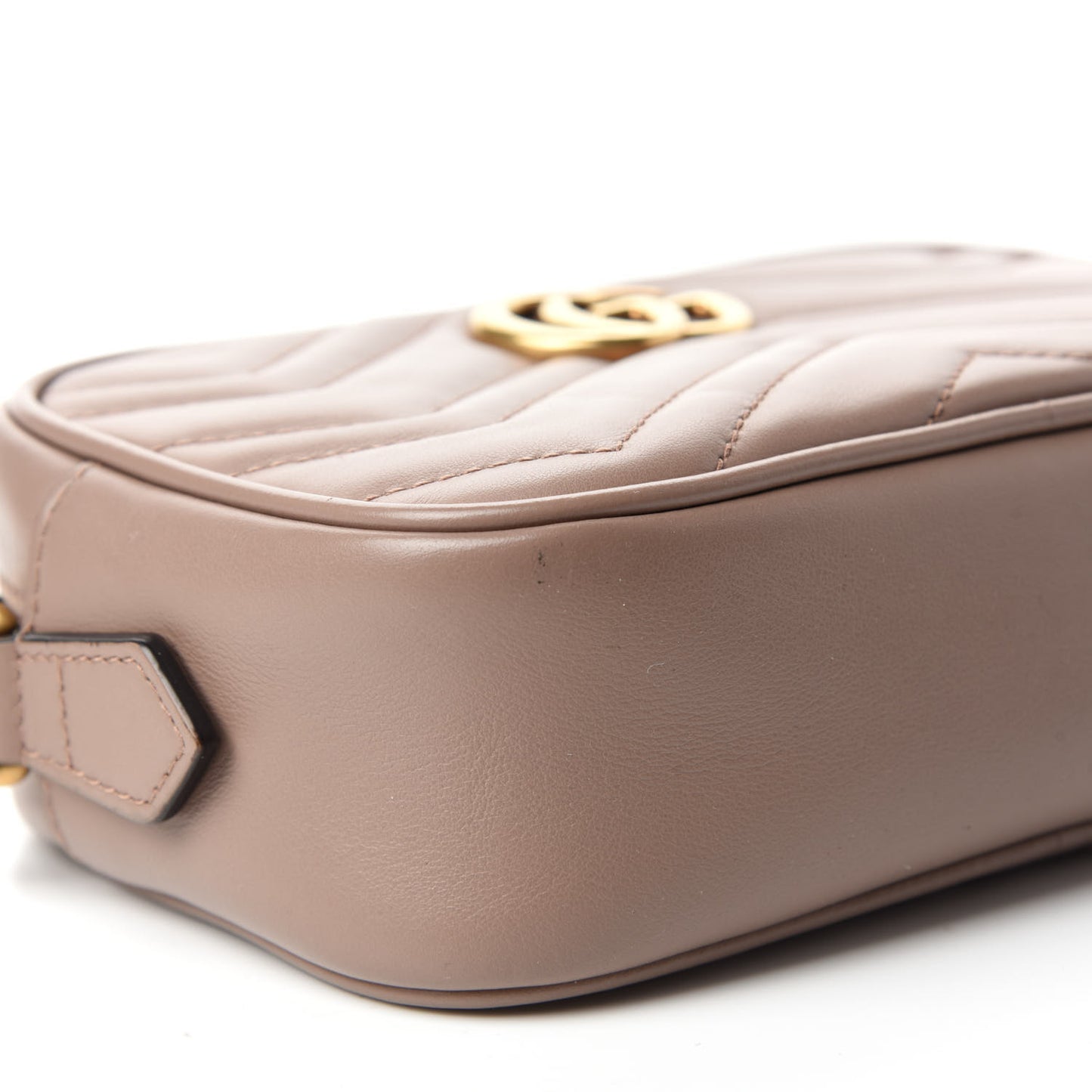 Calfskin Matelasse Mini GG Marmont Chain Shoulder Bag Porcelain Rose