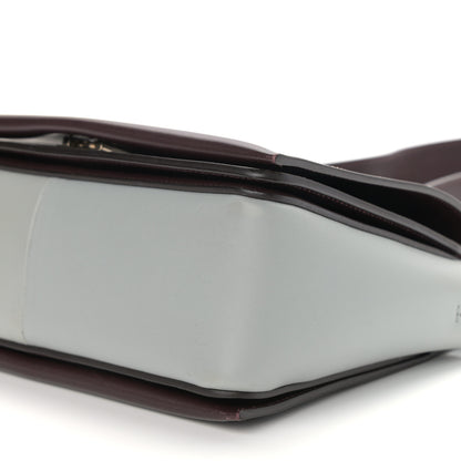 Celine Shiny Smooth Calfskin Medium Frame Shoulder Bag Burgundy Pearl Blue 9 of 11